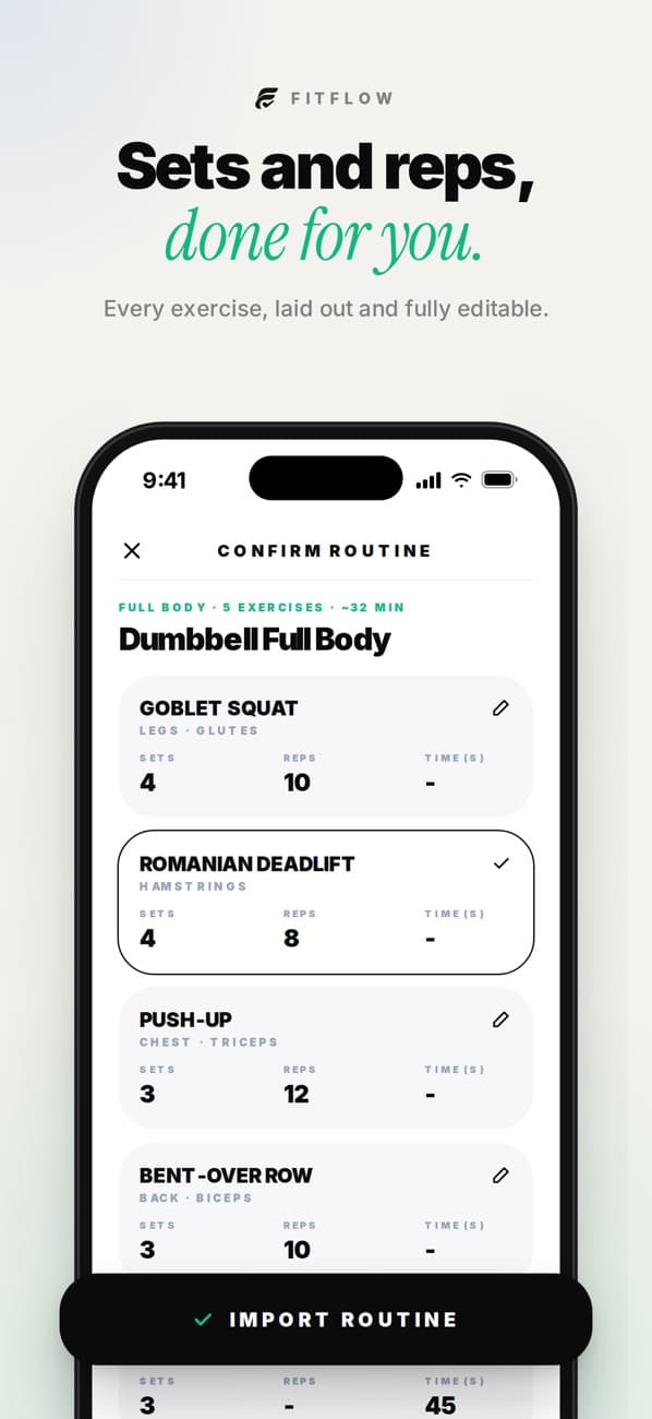 FitFlow screen
